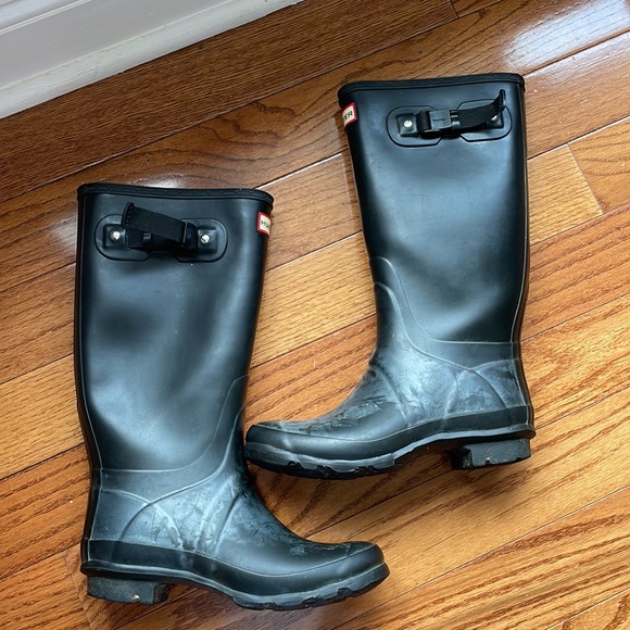 Hunter Shoes Tall Matte Black Hunter Boots Poshmark